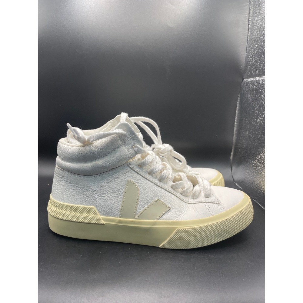Veja Nova High Top White Pierre Leather Sneakers Womens Size 6 EUR 37